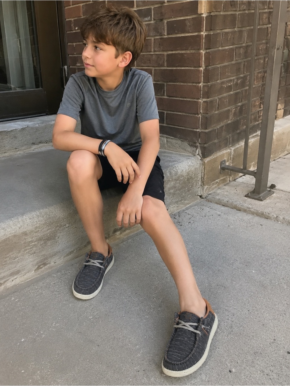 Hey Dude Charcoal and Tan Slip-On Loafers